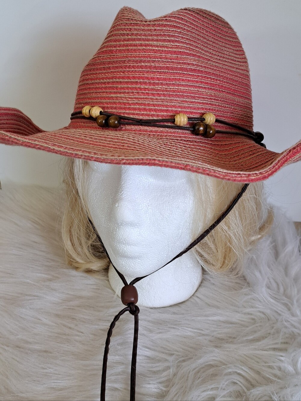 Cute pink summer hat